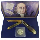 Case XX Benjamin Franklin Half Dollar & Trapper