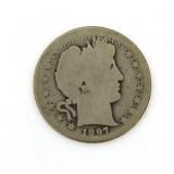 RARE 1897-S Barber Silver Half Dollar