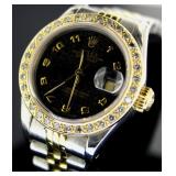 Ladies Oyster Perpetual Date Rolex w/ 18kt Bezel