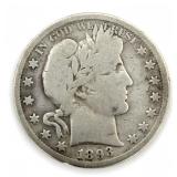 1893-S Barber Silver Half Dollar *KEY Date