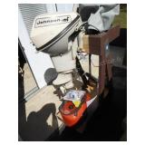 Johnson 9 1/2hp Sea Horse outboard motor w/ fuel t