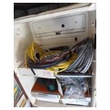 Contents of cabinet (misc. electric wire items)