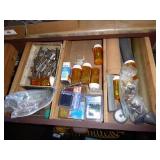 Contents of 3 drawers & shelf (misc. hardware) **B