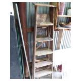 2 wood step ladders