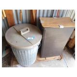 2 garbage cans