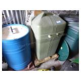 3 trash cans