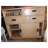 Metal rolling storage cabinet