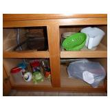 Drawer & one lower cabinet contents