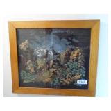 Pair German pictures - approx. 23" x 20"