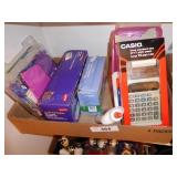 Office items & Casio HR8B printing calculator