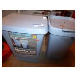 2 waste baskets