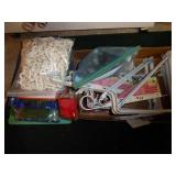 Metal brackets, casters, knee pads, misc.