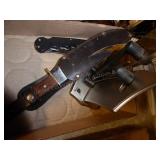2 knives & sharpener