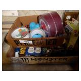 2 boxes: duct tape & misc.