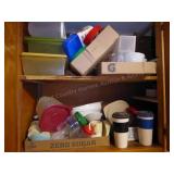 2 shelves plasticwares