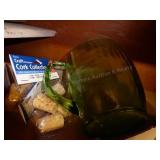 Green Depression Glass pitcher