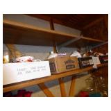 Row Milk Glass & misc. dishes