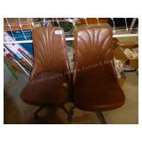 Pair swivel chairs