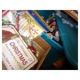 Tote w/ Christmas decorations