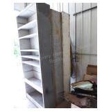 3 metal shelves (approx. 12" x 36" x 87")