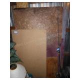 Assorted lumber (against wall)