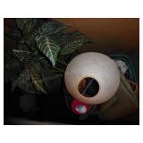 Tote w/ decor, misc. household items