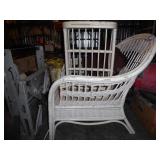 Wicker chair & footrest - NO cushions