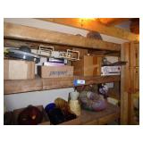 Misc. items on shelf