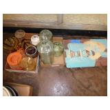 3 boxes glasses & other