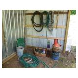 Garden items in corner