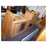 Broyhill pine entertainment center 50"L x 82"H x