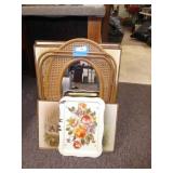 TV trays & mirror