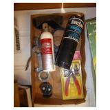 Propane, fire extinguisher, snap ring pliers & oth