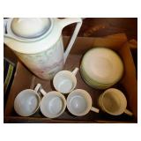 German porcelain drink set - some chips