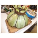 Stained glass hanging light fixture 18" diameter