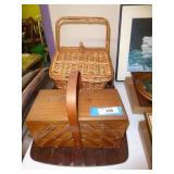 2 sewing containers & tray