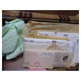 Vintage suitcase w/ sewing patterns