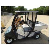 Club Car gas powered golf cart w/ aluminum dump bo