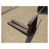 2 homemade pallet forks - 48" (1 bent)