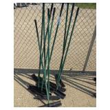 10 plastic (tour smooth) bunker rakes w/ fiberglas