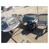 7 pieces teak patio furniture