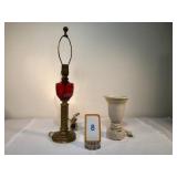 Golden Ruby Electric Lamp - condition: excellent