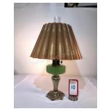 Green Majestic - Fluted Shade w/ gold & rose highl