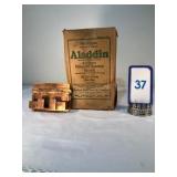 Original Aladdin Lamp Bowl Box w/ match holder - c