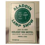 Aladdin Event Poster - Amana, IA - condition: very