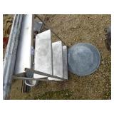 Small metal shelf & other