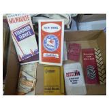 Vintage farm note books & fuel maps