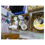 3 boxes vintage glassware & misc.