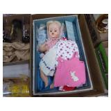 Vintage Teeny Tiny Tears doll w/ clothes & misc.