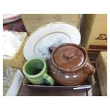 Vintage mug - bean pot - Kingston plate